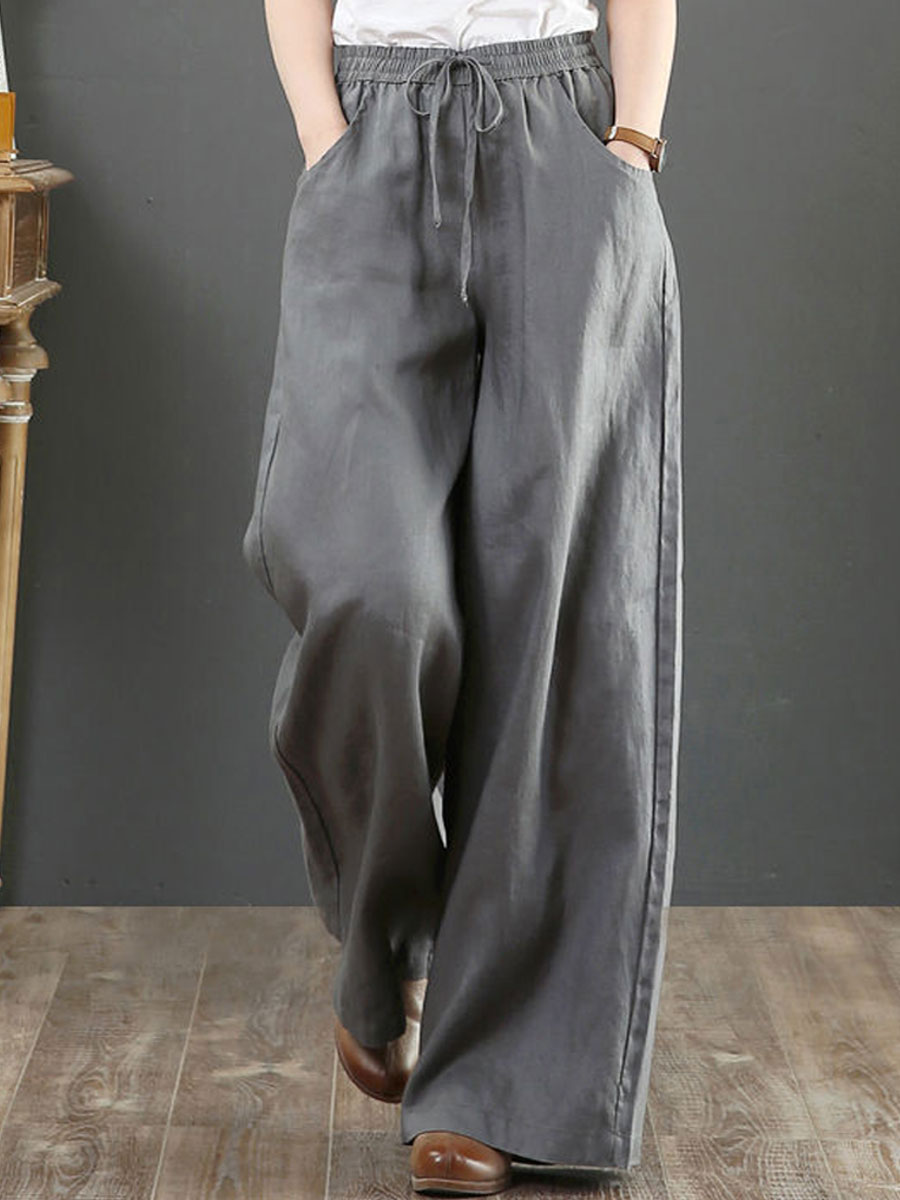 Literary Cotton Linen Women's  Loose Pants