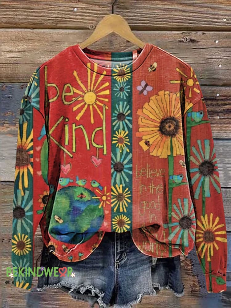 Be Kind Floral Sweashirt
