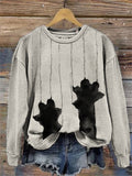 Black Cat Paws Ink Art Comfy Sweatshirt