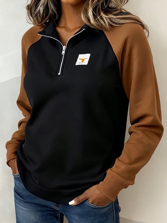 Women'S Casual Loose Patchwork Top