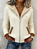 Women'S Casual Color-Blocked Patchwork Jacket