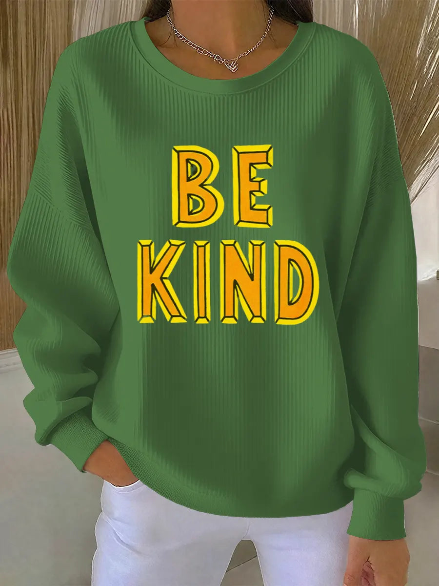 Be Kind Vintage Art Print Casual Sweatshirt