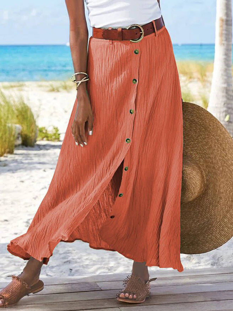 Women's Cotton Linen A-line Skirt