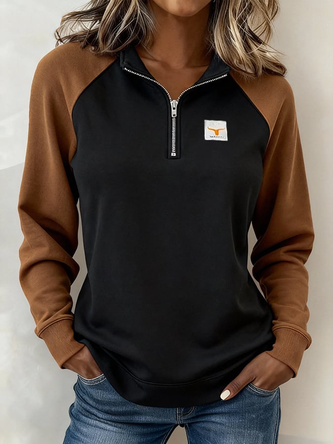 Women'S Casual Loose Patchwork Top