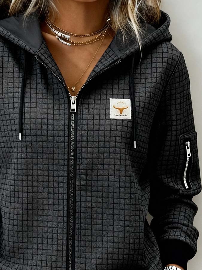 Women'S Casual Loose Hooded Jacket