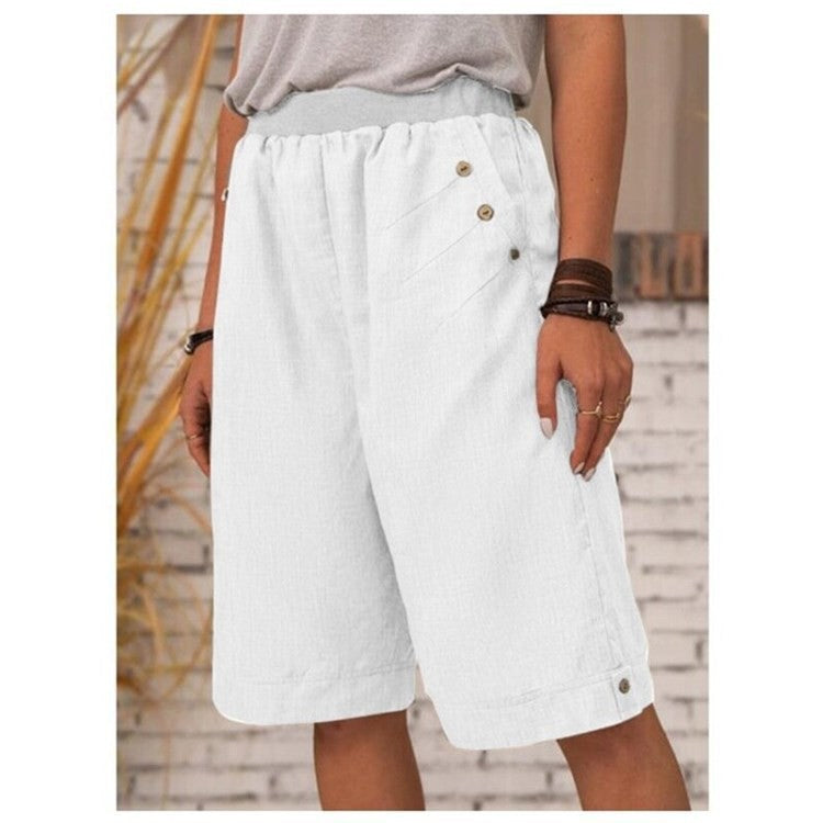 Women's Solid-colored Casual Shorts