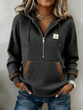 Women'S Casual Loose Color-Blocked Sweatshirt