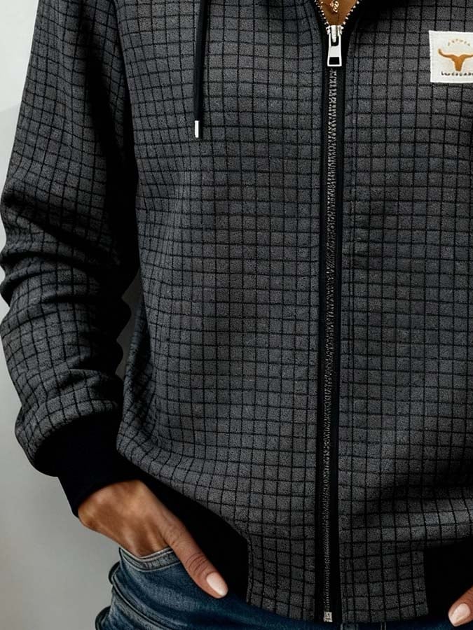 Women'S Casual Loose Hooded Jacket