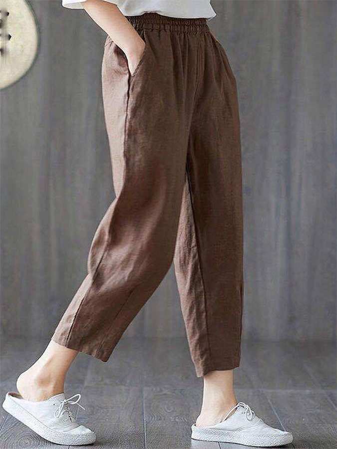 Cotton And Linen Summer Loose Casual Pants
