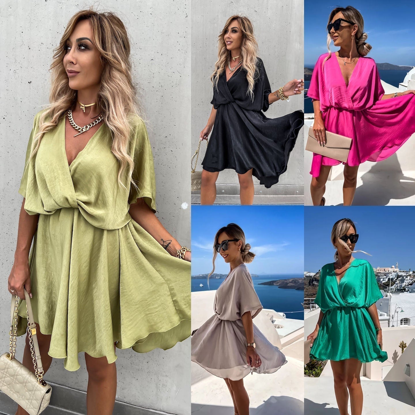 ✨Hot Sale 49% Off🌸Women's Fluttering Loose Waist Irregular Hem Dresses