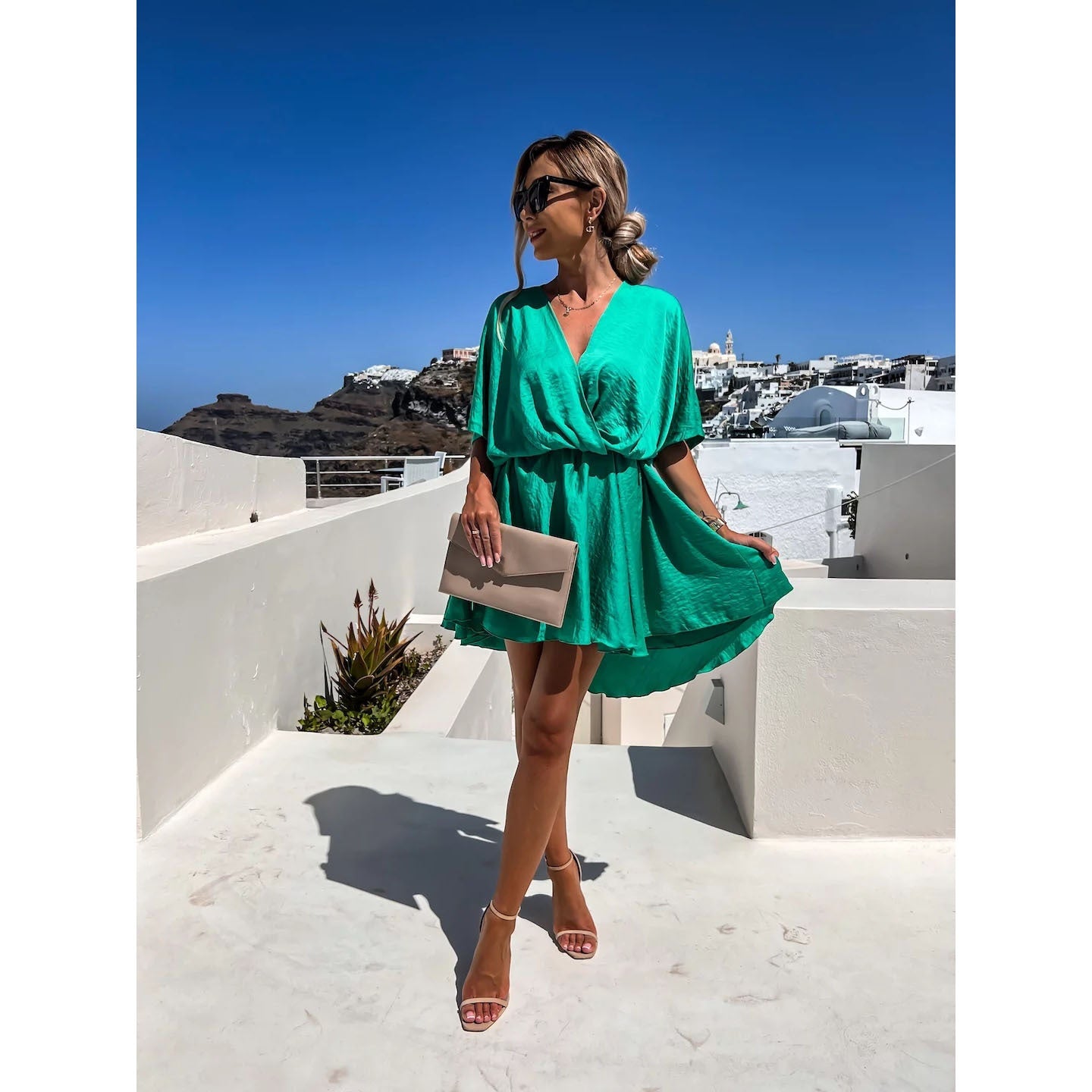 ✨Hot Sale 49% Off🌸Women's Fluttering Loose Waist Irregular Hem Dresses