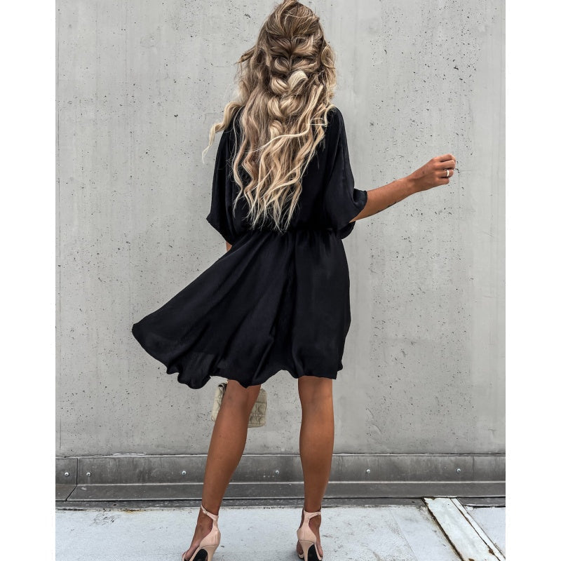 ✨Hot Sale 49% Off🌸Women's Fluttering Loose Waist Irregular Hem Dresses
