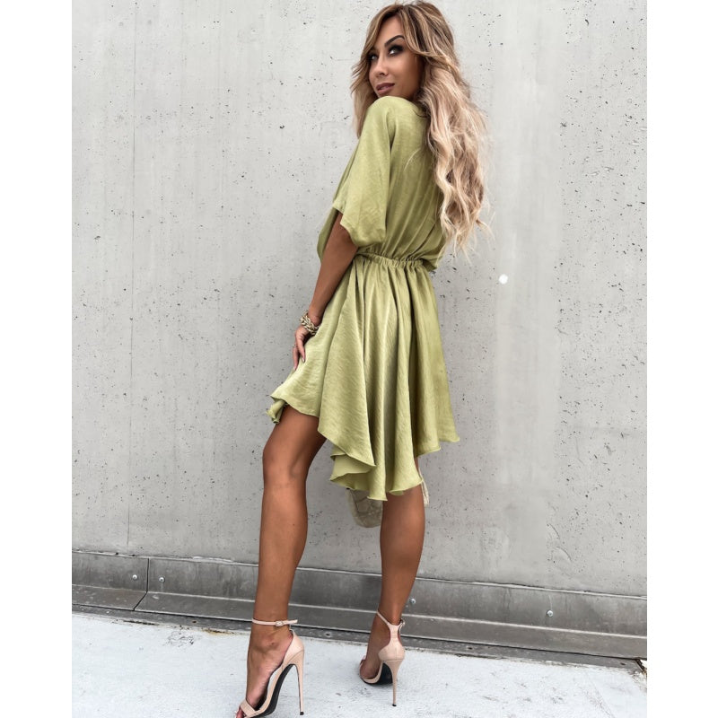 ✨Hot Sale 49% Off🌸Women's Fluttering Loose Waist Irregular Hem Dresses