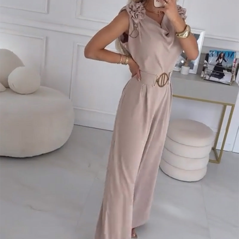 ⏳Time-Limited Special⏰Women's Floral-Embellished Sleeveless Jumpsuit
