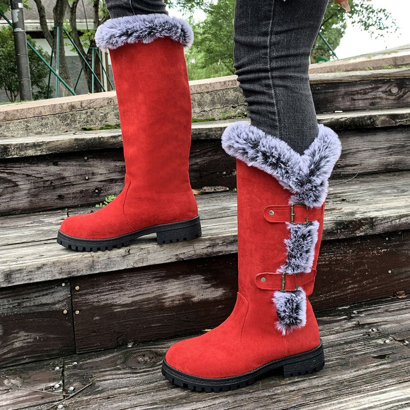 Ladies Thick Plush Mid-Calf Snowboots