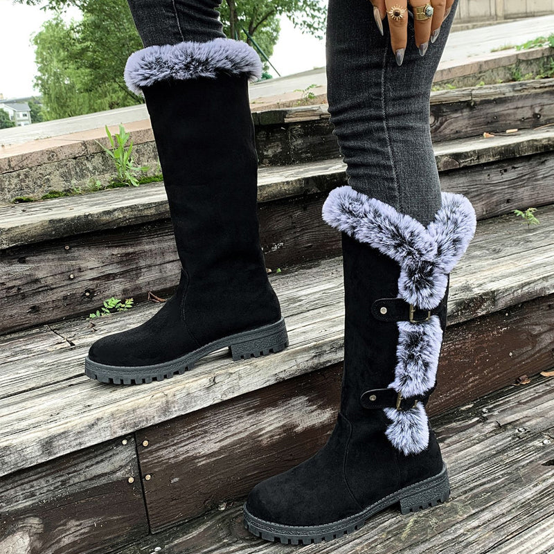 Ladies Thick Plush Mid-Calf Snowboots